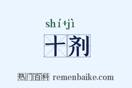 十剂是什么意思的图片